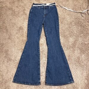 Arizona high rise flare jeans.